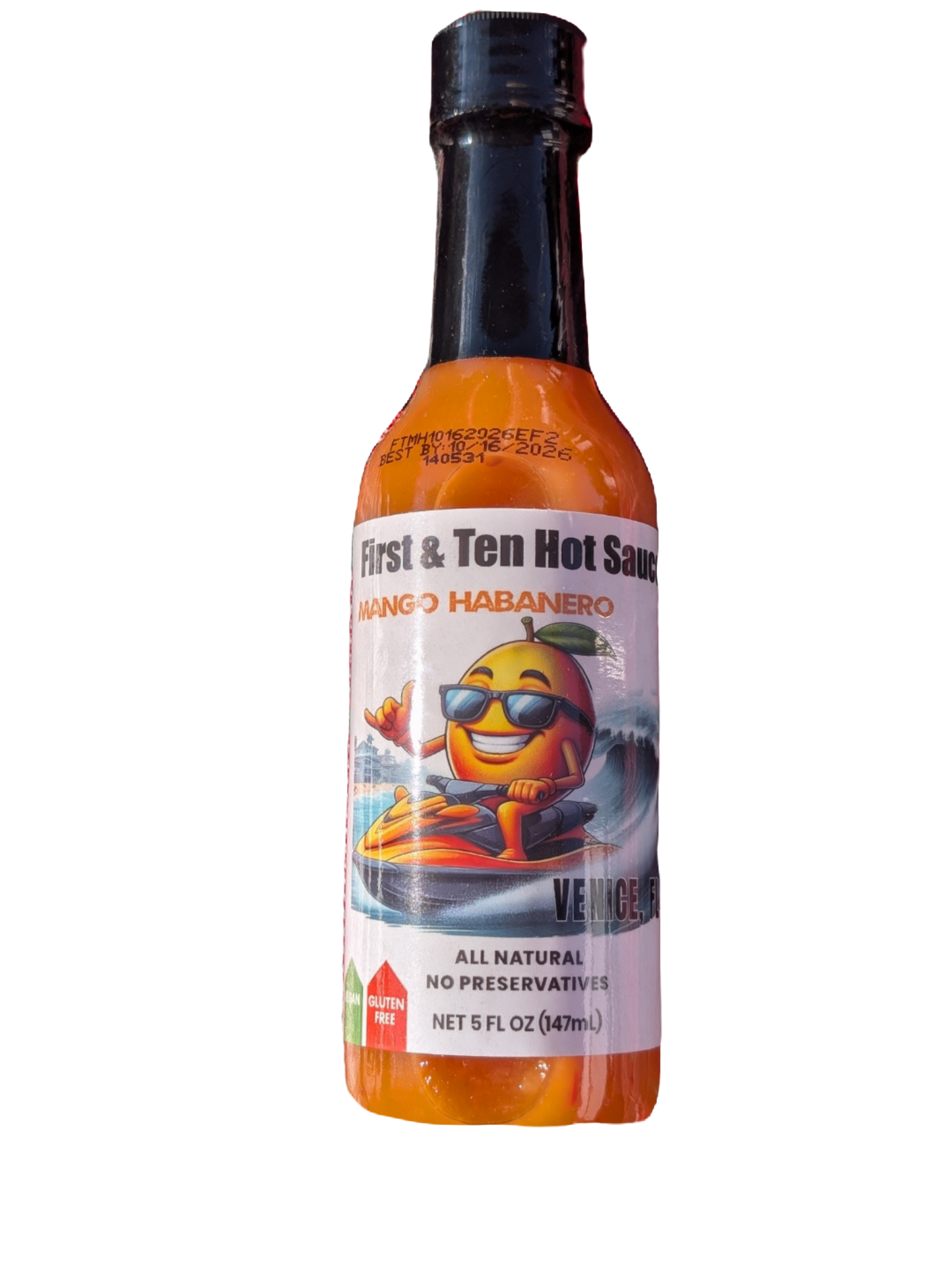 Single 5oz Bottle of First & Ten Mango Habanero