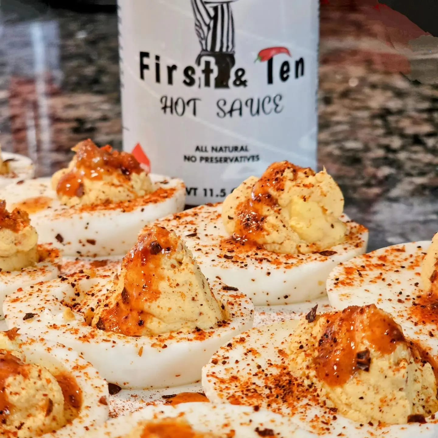 First & Ten Original Cayenne Garlic Hot Sauce Single 5oz Bottle - Free Shipping