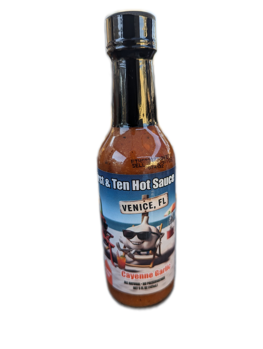 First & Ten Original Cayenne Garlic Hot Sauce Single 5oz Bottle